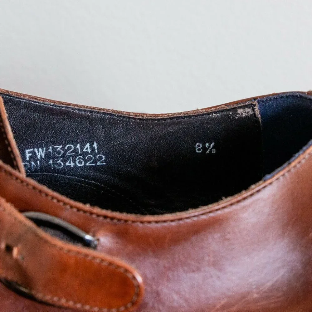 Suitsupply Monk Strap Brown Leather Shoes Suit Supply Size 8.5 - Picture 4 of 10